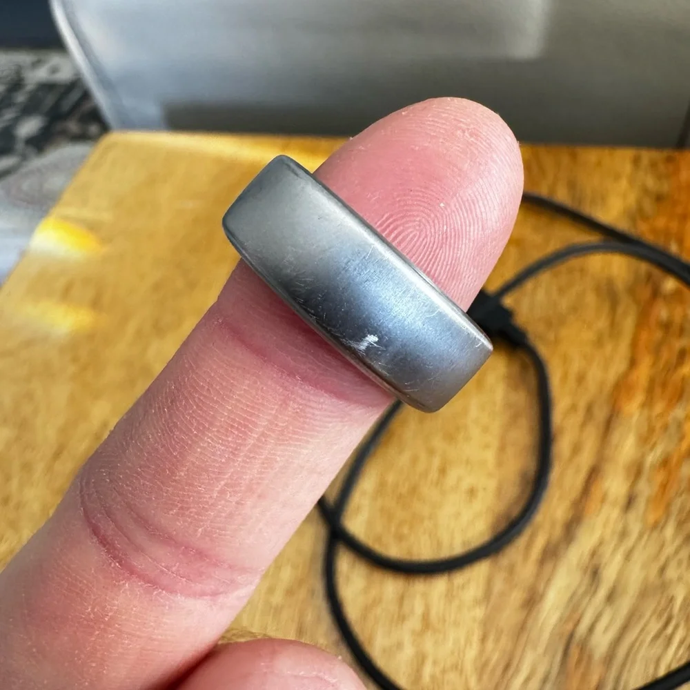 Oura Gen3 Smart Ring in Black with Silver Interior